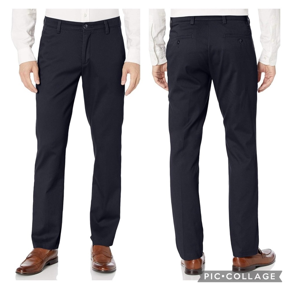 Dockers Navy Slim-Fit ‘Easy Khaki’ Twill Pants